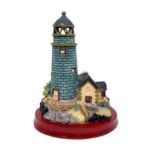 Lighthouse Figurine Collectible on a Stand Resin EUC